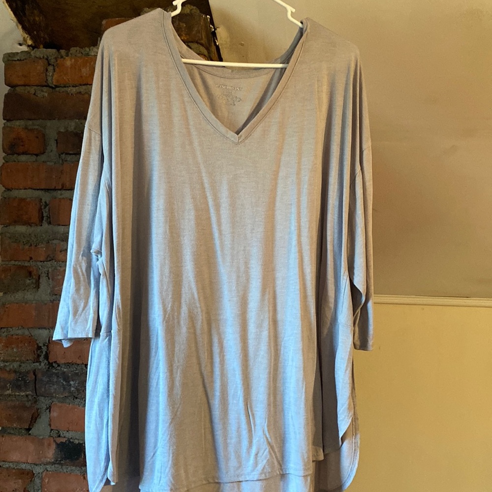 Lane Bryant grey 3/4 sleeve t shirt